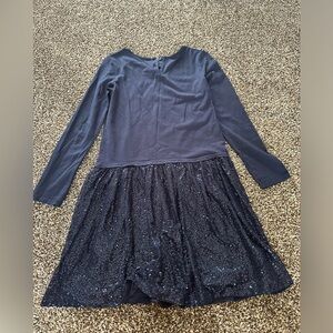 Girl blue sequin dress